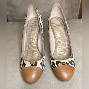 Sam Edelman Leopard Print Espadrilles with Tan Toe Women’s size 8.5